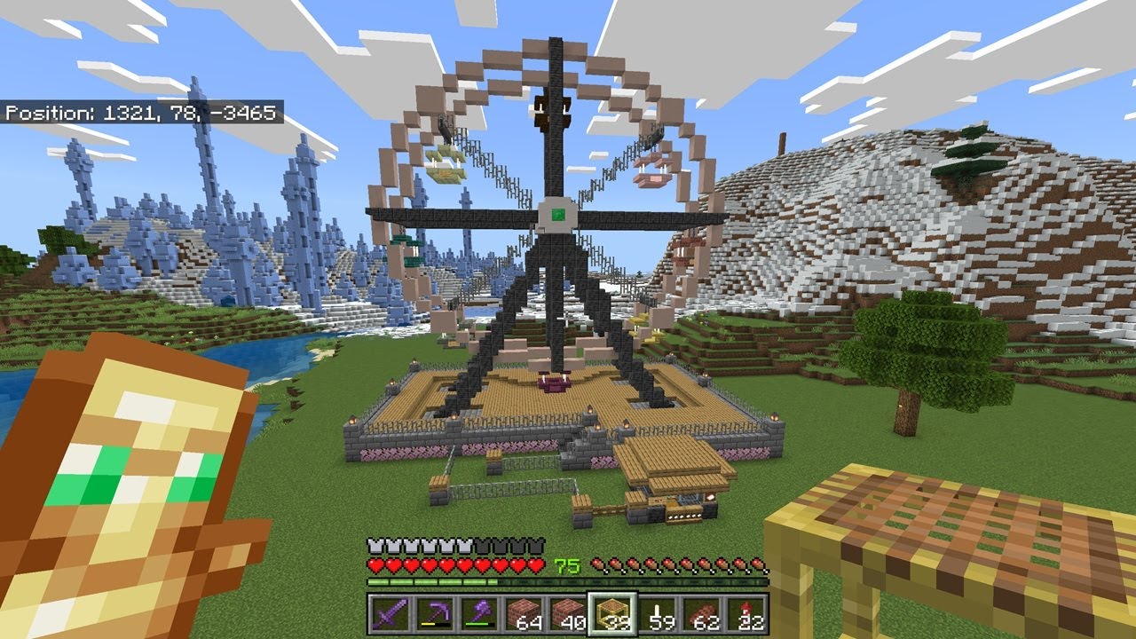 Bedrock SMP Episode 5: Emerald Ferris Wheel and a Carousel Princess 