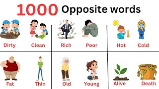1000 Opposite Words in English | Antonyms in English | Common opposites | English Vocabulary