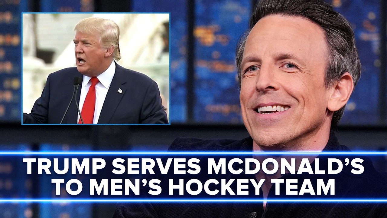 Trump Serves McDonald's to U.S. Men's Olympic Hockey Team