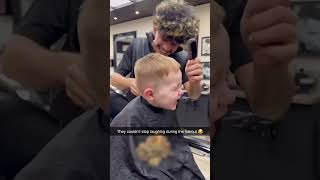 Laughing During Haircut