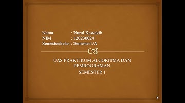UAS Praktikum Algoritma dan Pemrograman Dasar