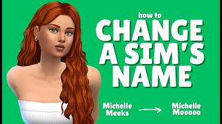 How to Change a Sim's Name (With Cheats) in The Sims 4 #thesims4