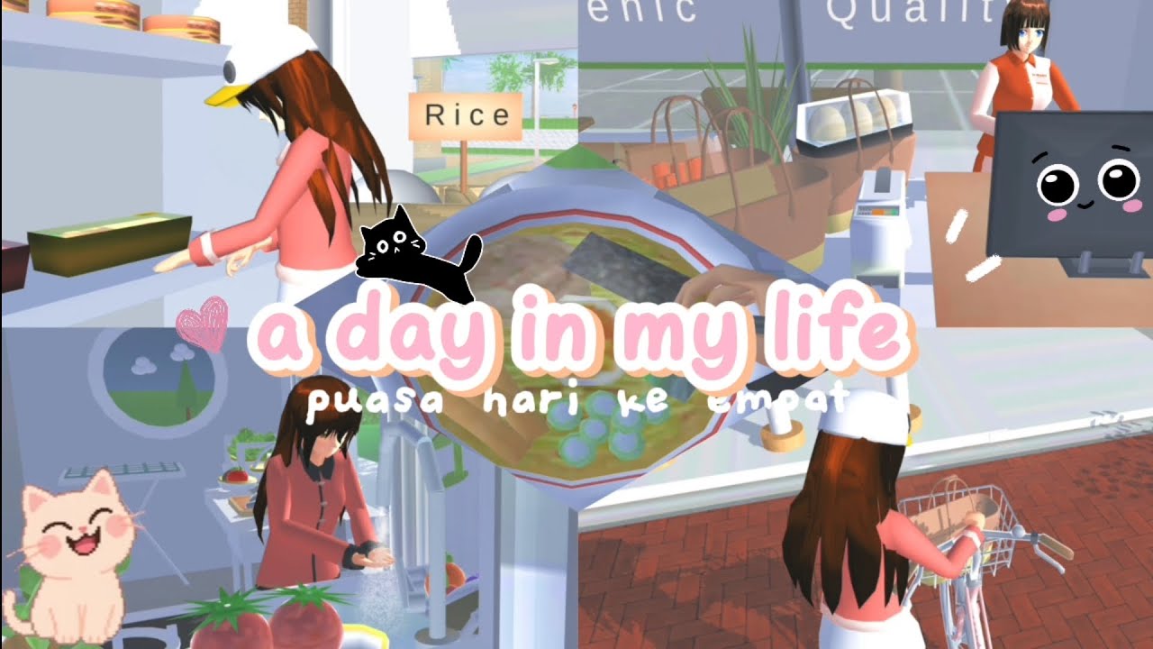 ᯓ A day in my life ʚଓ puasa hari ke empatt// Sakura school simula simulator ✮⋆˙