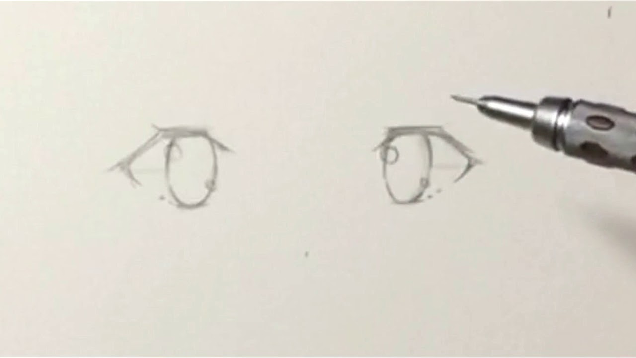 Make me a sketch of an aesthetic anime eye, make it simple