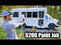 How to Paint A Skoolie on a Budget | Everything for under $200!