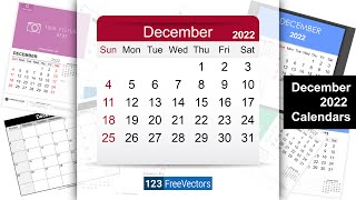 December 2022 Calendar | 123FreeVectors