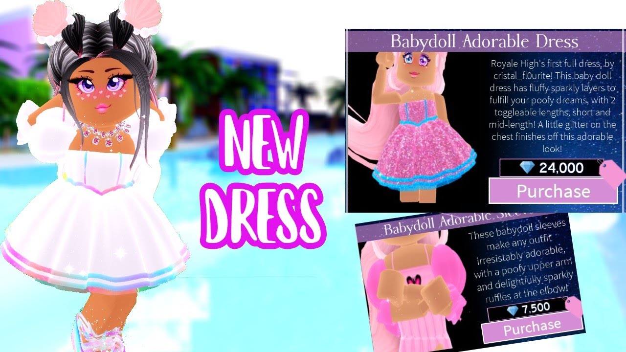 New Royale High 1st Official Dress Out Now Babydoll Dress