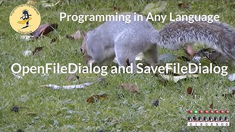 OpenFileDialog and SaveFileDialog