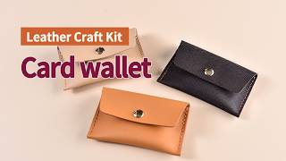 [Leather Craft Kit] Magnetic button Card wallet