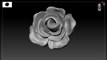Zbrush tutorial flower rose ornament