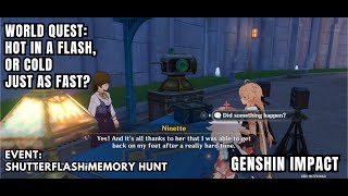 [Genshin Impact World Quest] Hot In A Flash, Or Cold Just As Fast?: Talk To Ninette