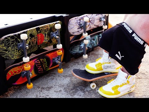 FINGER SKATEBOARD Tricks |  Tech Deck PLAY \u0026 DISPLAY | Fingerboarding | Flick Trix | Finger Shoes