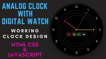 How to Create Beautiful Analog Clock with Digital Clock using HTML CSS & JavaScript Step by step