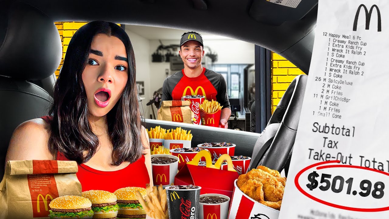 PIDIENDO LO MISMO DE LA PERSONA DE EN FRENTE POR 24 HORAS 🍔🍟  PARTE 2 !!