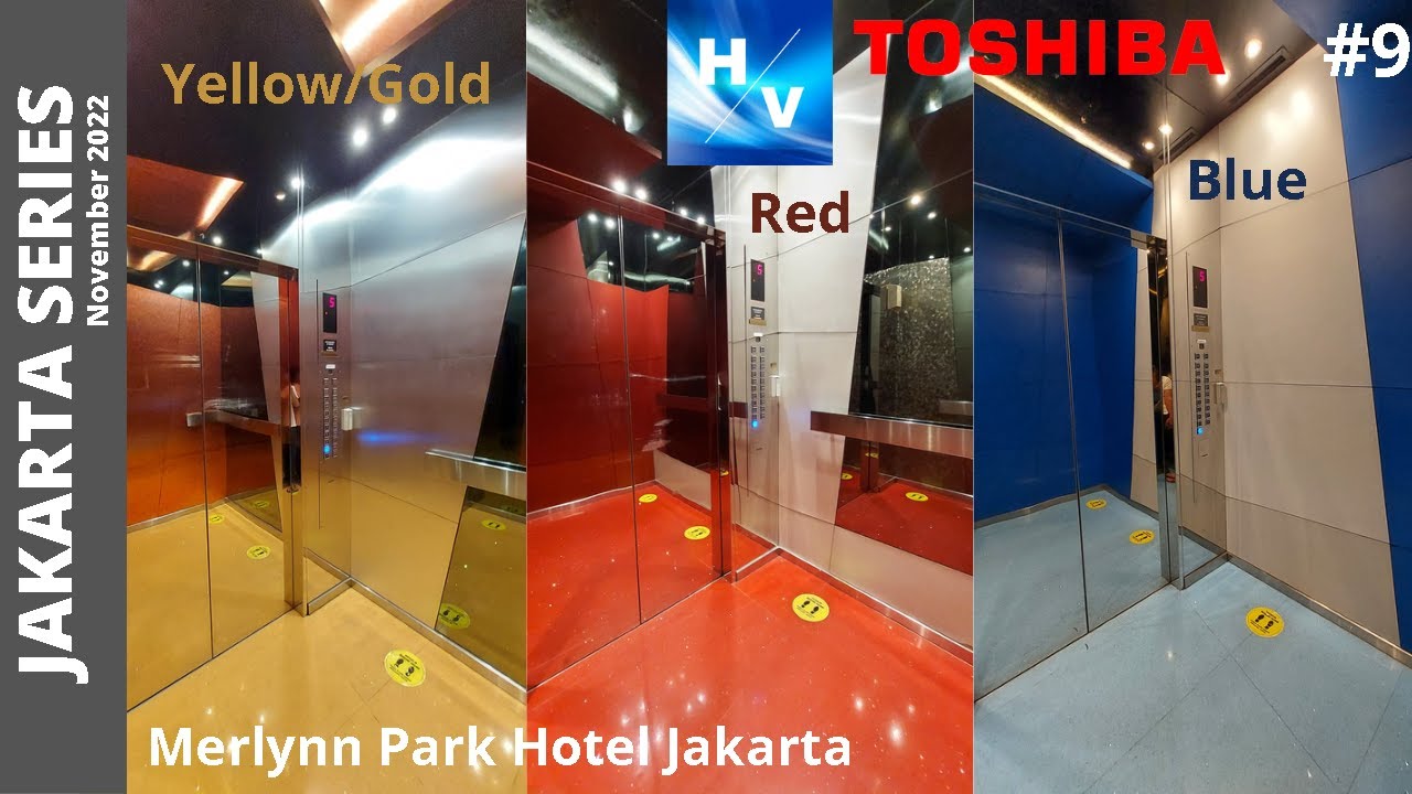 Beautiful Cab! Mid - High-Rise Toshiba Elevators at Merlynn Park Hotel Jakarta
