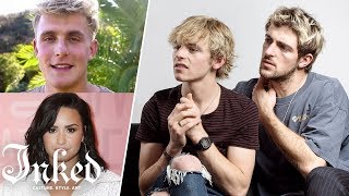 Rocky \& Ross Lynch React to Ex-Disney Stars' Tattoos | INKED