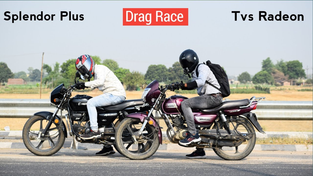 TVS Radeon Vs Hero Splendor Plus Bs6 Drag Race | Shocking Results | GudduMotoVlogs