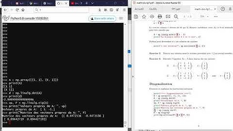 SV1 TP1: 3ème partie, diagonalisation