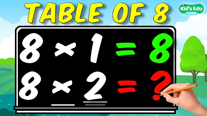 Table of 8, Rhythmic Table of Eight, Learn Multiplication Table of 8 x 1 = 8 | Kidsedulearn