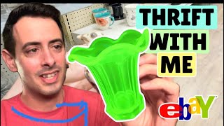 Thrift with me SWUNG VASE! Booth update ~ Sourcing RESELL eBay FULL-TIME Selling PROFIT how to