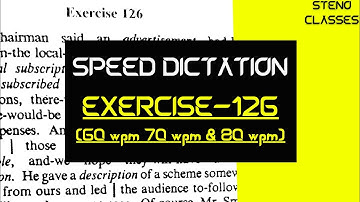 Speed Dictation of Exercise 126 | Chapter: Special Contractions | Pitman Shorthand (English) | 2022