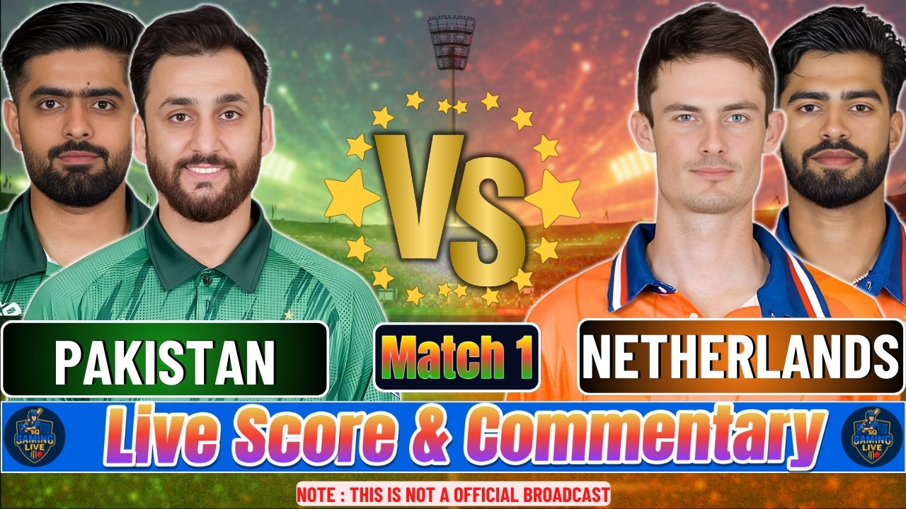 Pakistan vs Netherlands, T20 World Cup Match 1 | Live Score & Commentary