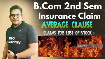 B.com 2nd NEP | Financial accounting | Insurance claim | problems and solution