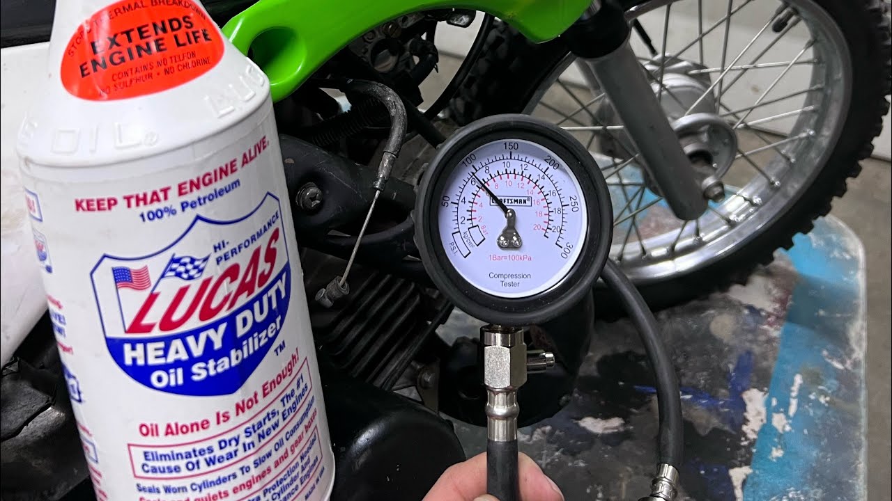 07 Klx110 Does Lucas Oil and STP Increase your Engines Compression? YouTube