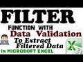 Use Dynamic FILTER Function with Data Validation List to Extract Filtered Data by Computer Geek