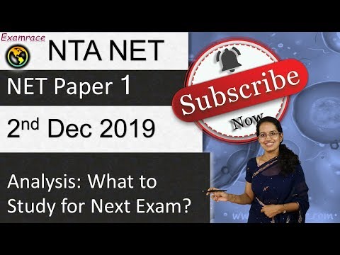 2nd December 2019 NTA UGC NET Paper 1 Exam Analysis | Questions | Topics | What to Study Next?