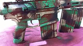 Custom AR-10 sponge camo