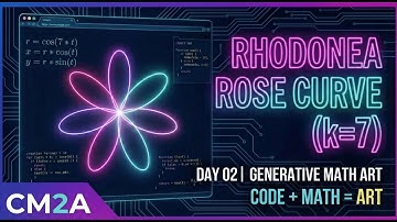 Day 2 | Rhodonea Rose Curve 🌹 — Stunning Neon Visualization | Generative Math Art