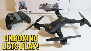 UNBOXING \u0026 LETS PLAY -VISUO TIANQU XS809W Foldable - DJI Mavic Clone - Toy  Drone Review - YouTube