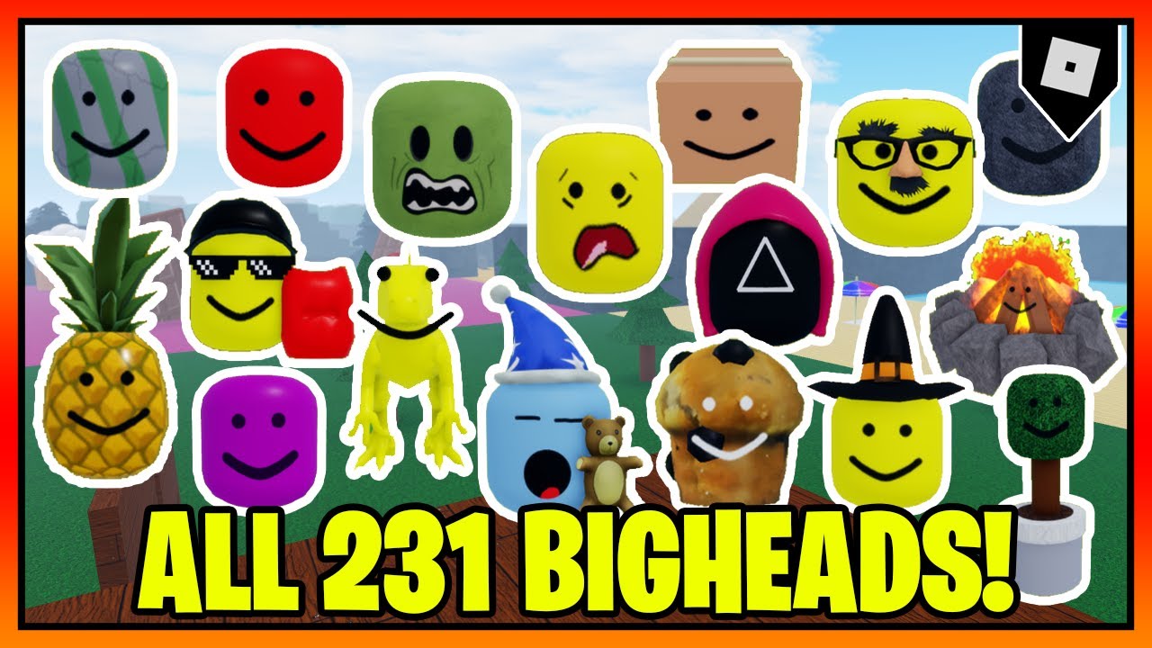 How to get ALL 231 BADGES + BIG HEADS in FIND THE BIG HEADS Roblox YouTube