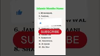 12 Islamic Months Name | Hijri Mahinon ke Naam