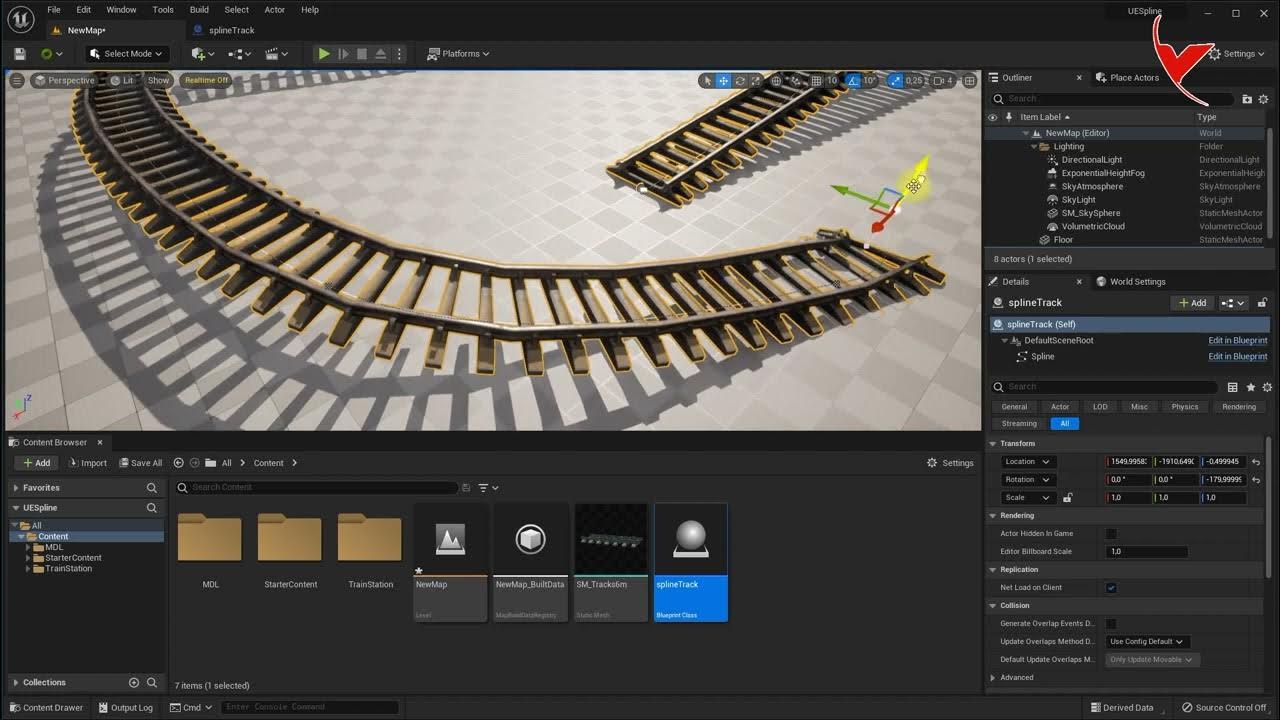 UE5 spline : Automatic Mesh duplication and bending using splines ...