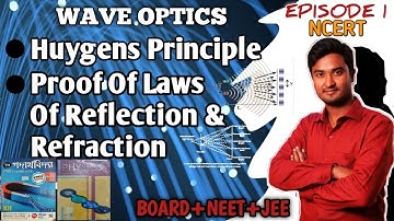 হাইগেনসের নীতি NCERT থেকে | HUYGENS PRINCIPLE | PROOF LAWS OF REFLECTION & REFRACTION | WAVE OPTICS