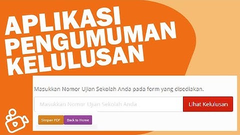 Aplikasi Pengumuman Kelulusan Online