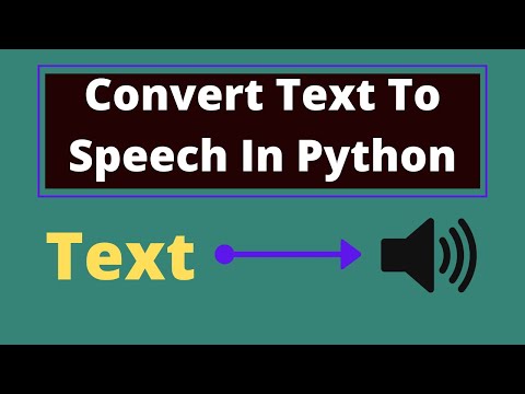 How To Convert Text To Speech In Python