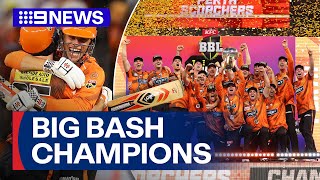 Perth Scorchers dominate in six-wicket win to claim Big Bash title | 9 News Australia