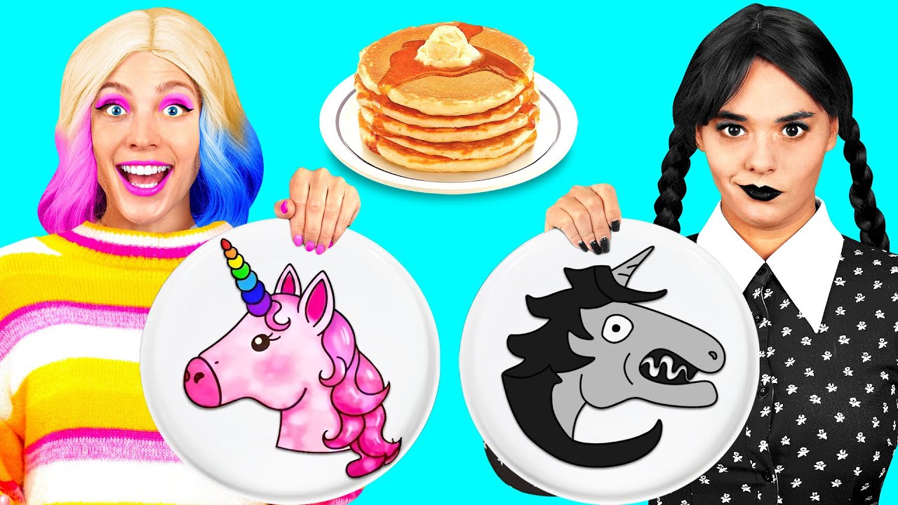 Творческий Челлендж с Блинчиками с Уэнсдей Аддамс | Смешные Моменты от BaRaDa Gold Challenge