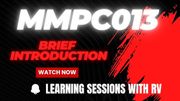 Brief Introduction MMPC013 Business Laws | IGNOU MBA TEE Exams | Learning Session with RV |