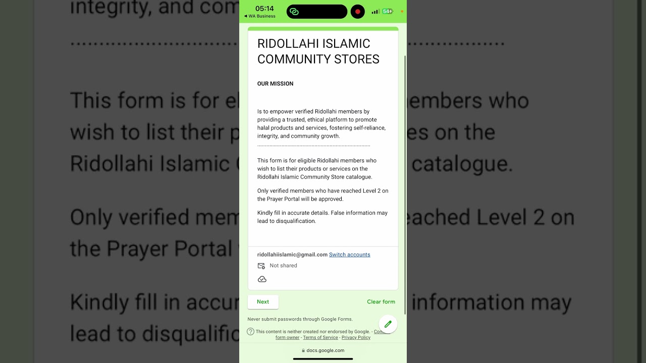 Ridollahi Islamic Community Store Video Guide 