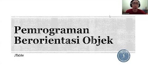OOP Java 10  | JTable pada Java Swing