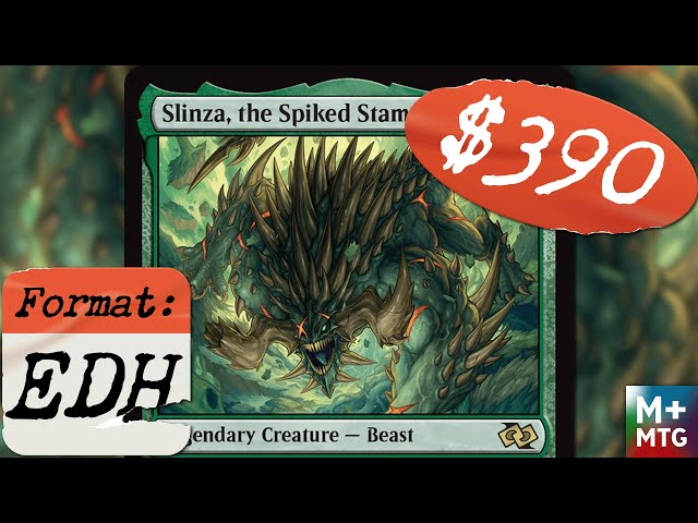 Slinza, The Spiked Stampede Commander Deck - 100 Card Custom MTG EDH (Green/Red Beasts)