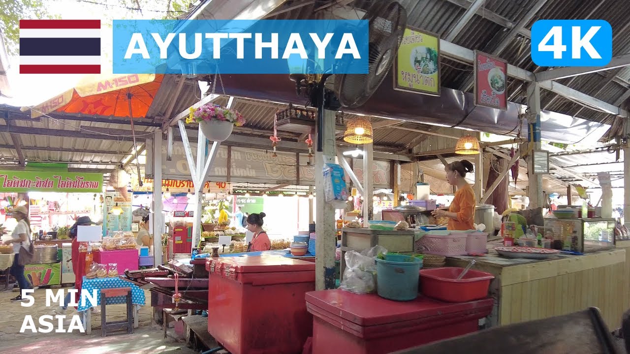 🇹🇭 Thailand - Ayutthaya: 5 Minutes Walking Tour - 4K