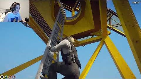 xQc Gets Killed by POWERGAMING Ladder Camper - GTA 5 RP NoPixel 3.0