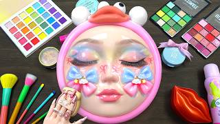 Satisfying Watermelon Base Makeup: Slow Motion Foundation Spreading