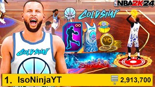 STEPHEN CURRY BUILD DOMINATES *NEW*  COLDSNAP EVENT on NBA 2K24! UNLIMITED BOOSTS + ALL CLOTHING!