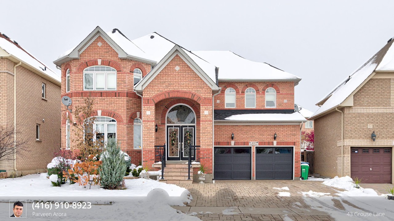 Home for sale at 43 Grouse Lane, Brampton, ON L6Y 5K9 YouTube
